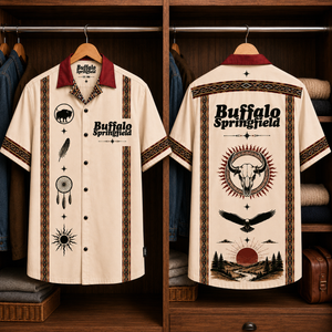 Buffalo Springfield Luxury Design Hawaiian Shirt Folk Rock Inspired Hawaiian Shirt