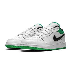Air Jordan 1 Low GS White Lucky Green