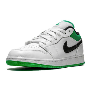 Air Jordan 1 Low GS White Lucky Green