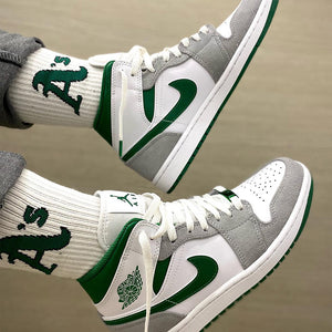 Air Jordan 1 Mid SE Grey Pine Green