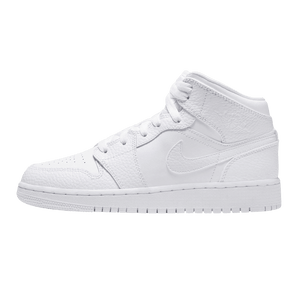 Air Jordan 1 Mid GS Triple White