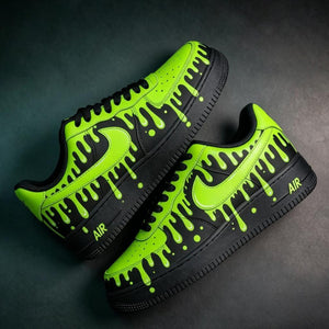 Air Force 1 Neon Green Drip Custom