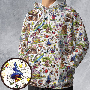 All-over Print Hoodie - 7TP21XA1 - - 1