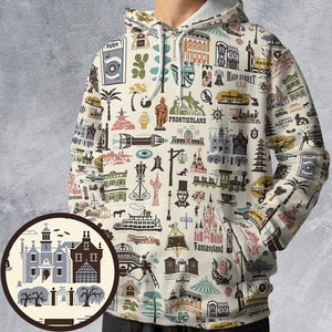 All-over Print Hoodie - 3KY2BTXV - - 1