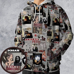 Crime Scene Scream Aesthetic Pattern All-over Print Hoodie