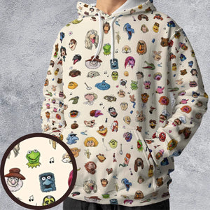 The Muppets Pattern All-over Print Hoodie