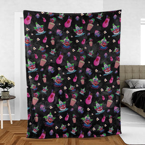 Space Horror Movie Killer Klowns Outer Fleece Blanket