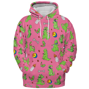 Rugrats Reptar Pattern All-over Print Hoodie