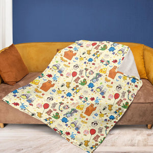 Nostalgia Train Fleece Blanket