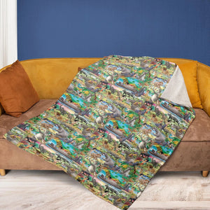 The Jungle Book Rudyard Kipling Seamless Fleece Blanket