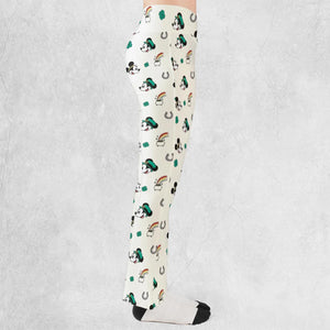 Mickey and Minnie St. Patrick's Day Pattern Flare Leggings