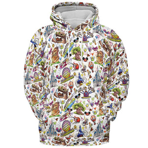 All-over Print Hoodie - 7TP21XA1 - - 2