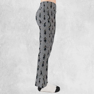 Wednesday Dance Pattern Flare Leggings