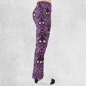 Beetlejuice Haunted Mansion Themed Flare Leggings