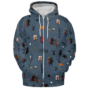 Headless Horseman Ichabod and Mr. Toad All-over Print Hoodie