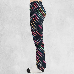 Lightsabers Star Wars Pattern Flare Leggings