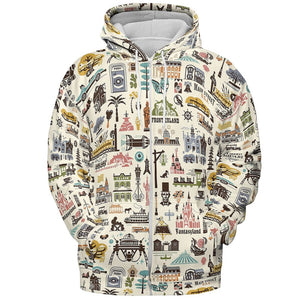 All-over Print Hoodie - 3KY2BTXV - - 3