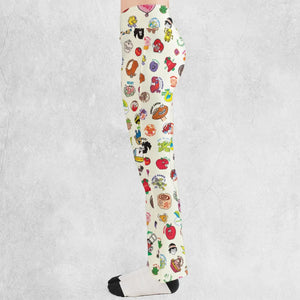 Vintage Trend Matte Scratch & Sniff Flare Leggings