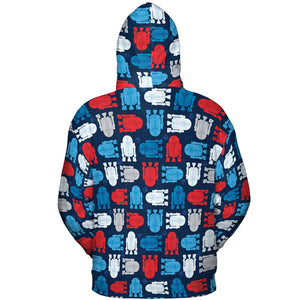 R2-D2 Star Wars 4th of July Pattern All-over Print Hoodie