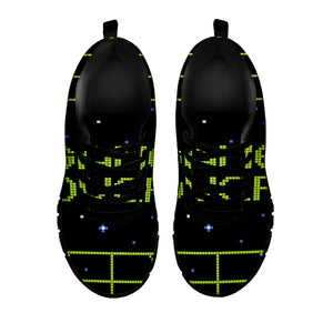 8-Bit Game Over Print Black Running Shoes
