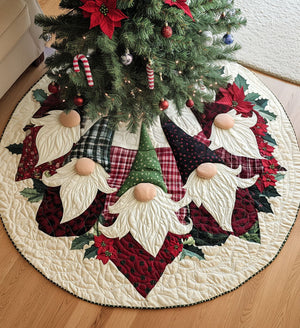 Arctic Amble Quilted Christmas Tree Skirt Trending Christmas Tree Skirt Merch 2025