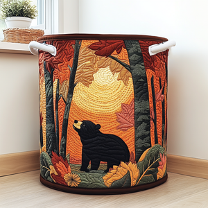 Bear Haven Quilted Laundry Basket Perfect Gift For Your House