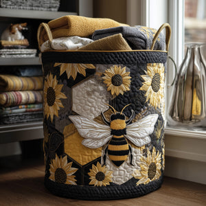 Bee Dream Quilted Laundry Basket Christmas Merch Gift