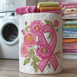 Breast Cancer Quilted Laundry Basket Father’s Day Merch Gift
