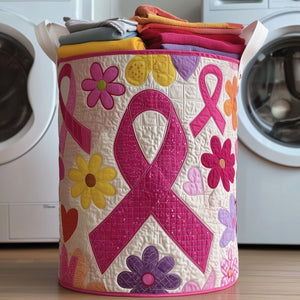 Breast Cancer Quilted Laundry Basket Merch For Her