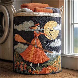 Broomstick Nights Quilted Laundry Basket Merch For Home And Living