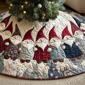 Cheerful Chums Quilted Christmas Tree Skirt Perfect Merch Gift Tree Skirt for Holiday Season