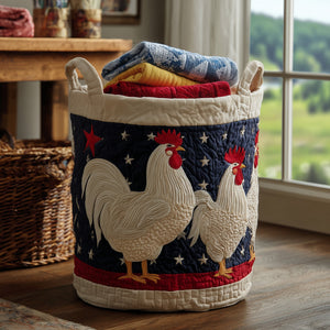 Chicken Quilted Laundry Basket Great Idea For New Home