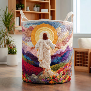 Christ Light Quilted Laundry Basket Perfect Gift For Your House