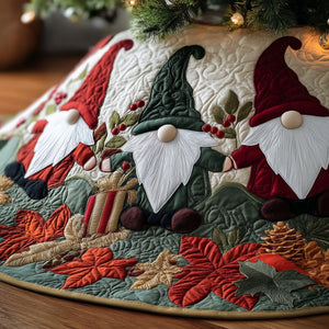 Christmas Gnome Quilted Tree Skirt Perfect Tree Skirt Decoration Merch