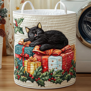 Christmas Kittens Quilted Laundry Basket Easter Merch Gift