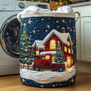 Christmas Serenity Quilted Laundry Basket Merch For Friends