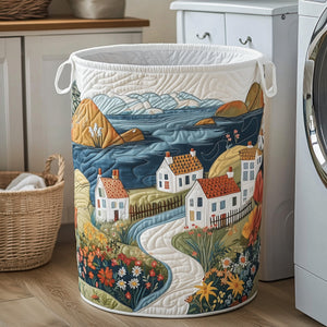 Coastal Nest Quilted Laundry Basket Graduation Merch Gift