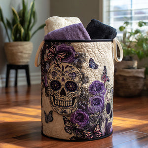 Eternal Bones Quilted Laundry Basket Ideal Gift For Mom