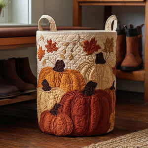 Fall Gatherer Quilted Laundry Basket Merch For Family