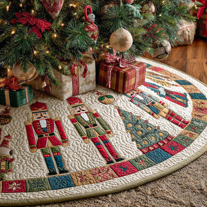 Festive Cheer Christmas Quilted Tree Skirt Warm and Soft Christmas Tree Skirt for Winter