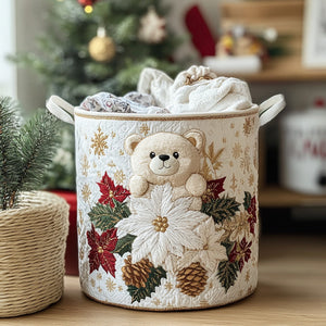 Festive Magic Quilted Laundry Basket Father’s Day Merch Gift