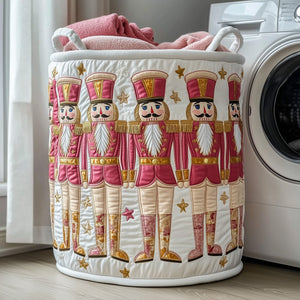 Festive Nutcracker Quilted Laundry Basket Merch For Home And Living