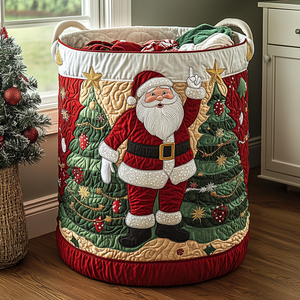 Festive Spirit Quilted Laundry Basket Everyday Merch Choice