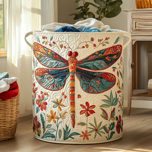 Floral Flight Quilted Laundry Basket Must-Have Home Essential