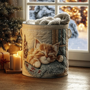Ginger Nap Quilted Laundry Basket Father’s Day Merch Gift