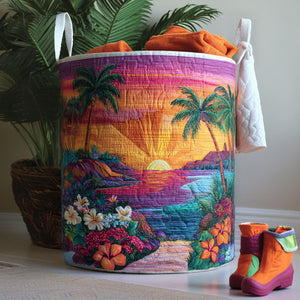 Golden Coast Quilted Laundry Basket Gift Idea For Busy Families