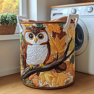 Golden Owl Quilted Laundry Basket Fall Merch Pick
