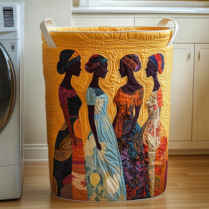 Golden Queens Quilted Laundry Basket Thoughtful Housewarming Gift