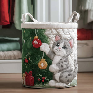 Happy Kitten Quilted Laundry Basket Gift Idea For Busy Families
