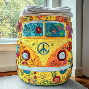 Hippie Spirit Quilted Laundry Basket Everyday Merch Choice
